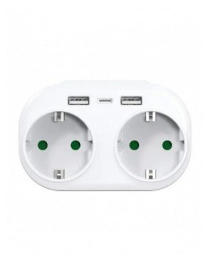 EU KR Plug Power Strip with AC Outlets USB Charging Ports Wall
