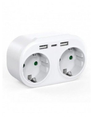 EU KR Plug Power Strip with AC Outlets USB Charging Ports Wall