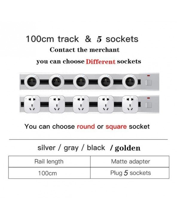 Herepow Wall Power Track Socket EU UK Standard Universal Home Herepow Wall Power Track Socket EU UK Standard Universal Home