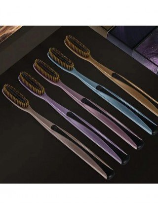 5Pcs Dental Care Long Head Toothbrush for Adults Wide Headed