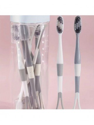 8pcs - Clean Adult Soft Fur Couple Cover Double Head Toothbrush