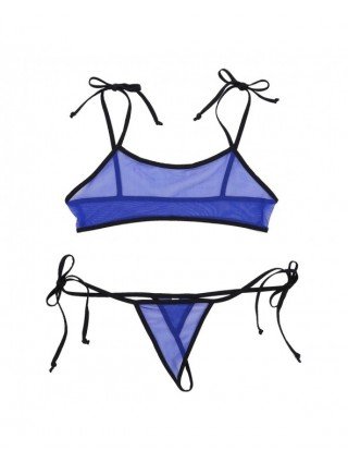 Womens Micro Bikini Lingeries Set Sexy Mesh See Through