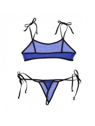 Womens Micro Bikini Lingeries Set Sexy Mesh See Through