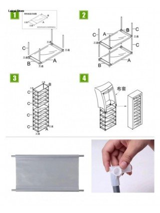 Dustproof Shoe Storage Rack Organizer Multilayer Nonwoven Shoes