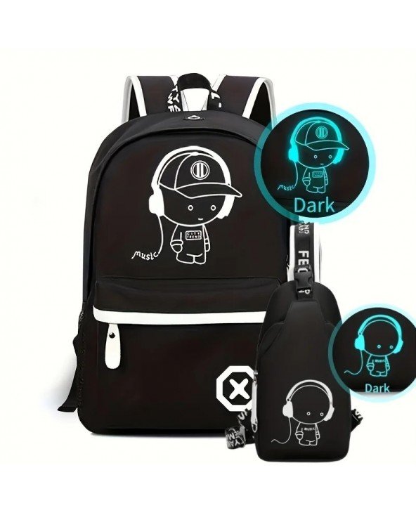 Fashion Backpacks Luminous Animation School Bags For Boy Girl Fashion Backpacks Luminous Animation School Bags For Boy Girl