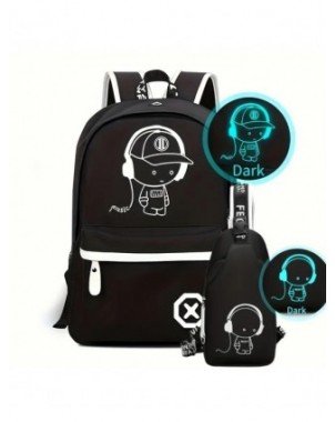 Fashion Backpacks Luminous Animation School Bags For Boy Girl