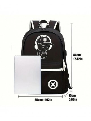 Fashion Backpacks Luminous Animation School Bags For Boy Girl