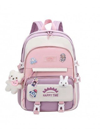 Large Capacity Cute Women Multi-Pocket Nylon Backpack Ins