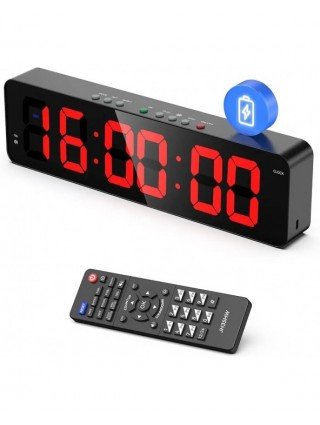 Gym Timer with Remote 11''x 3.5''Ultra-Clear Interval Timer