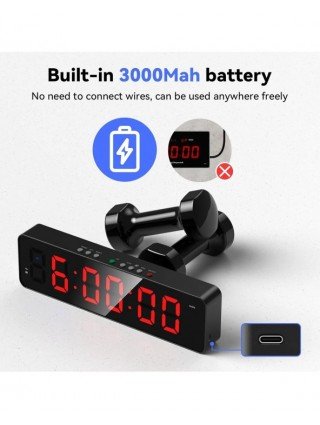 Gym Timer with Remote 11''x 3.5''Ultra-Clear Interval Timer
