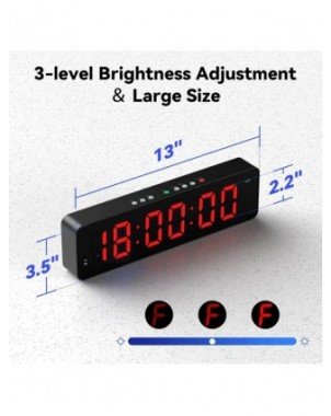 Gym Timer with Remote 11''x 3.5''Ultra-Clear Interval Timer