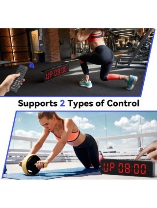 Gym Timer with Remote 11''x 3.5''Ultra-Clear Interval Timer