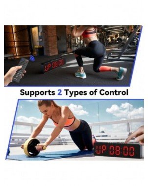 Gym Timer with Remote 11''x 3.5''Ultra-Clear Interval Timer