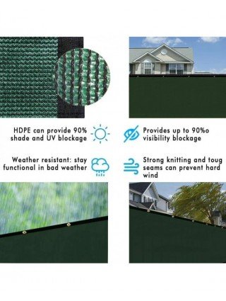 Green Fence Privacy Screen Windscreen,Heavy Duty Backyard