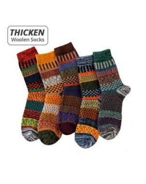 HSS Brand 5 Pairs Winter Men's Socks Thicken Sheep's Wool Socks