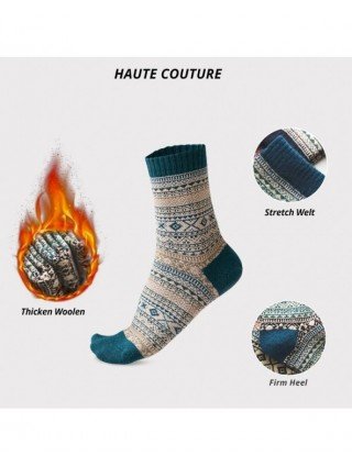 HSS Brand 5 Pairs Winter Men's Socks Thicken Sheep's Wool Socks