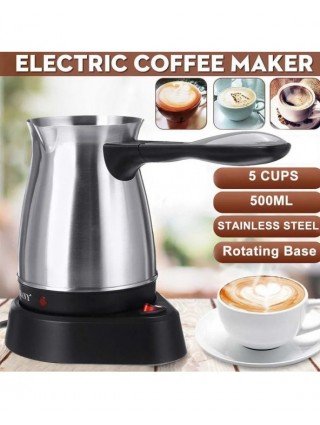 220V 5 Cup Electric Turkish Greek Coffee Maker Stainless Steel