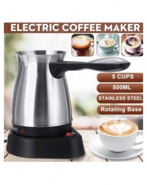 220V 5 Cup Electric Turkish Greek Coffee Maker Stainless Steel