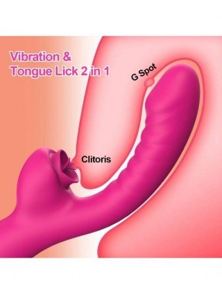 2 In 1 Vibrator For Women Licking Machine Clitoris Stimulator
