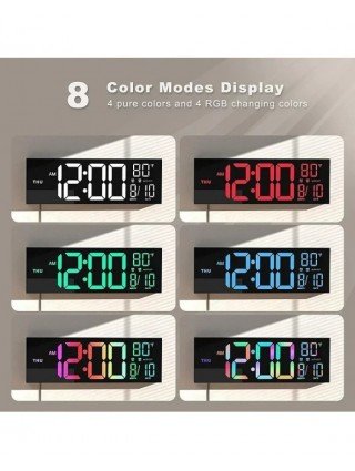 16 Inch Large Digital Wall Clock with Remote Control Mood Light