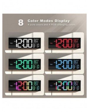 16 Inch Large Digital Wall Clock with Remote Control Mood Light