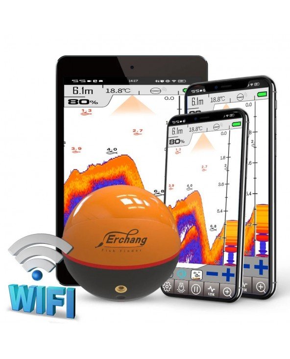 Erchang F68 WIFI Fish Finder 100M Wireless Fishing Sounder Echo