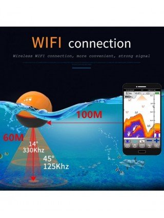 Erchang F68 WIFI Fish Finder 100M Wireless Fishing Sounder Echo
