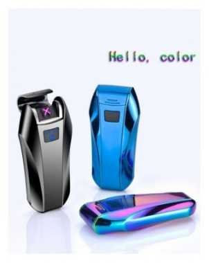 Plasma Lighter USB Double Arc Zinc Alloy Metal Flameless