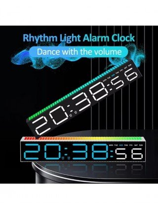 Digital LED Alarm clock with Colorful Music Rhythm Pickup