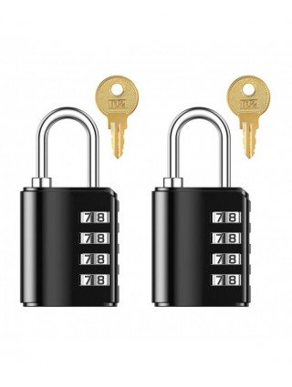 ORIA 2PCS/Set 4 Dial Digit Combination Lock Waterproof Security