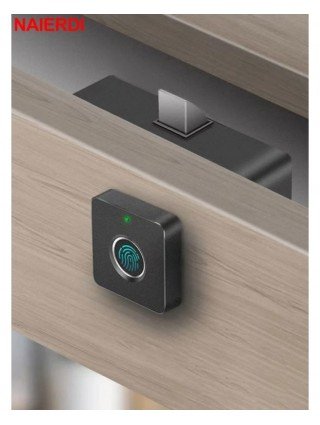 NAIERDI Smart Biometric Cabinet Lock Black Keyless Fingerprint