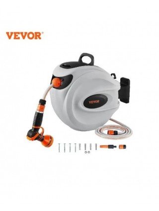 Retractable Hose Reel1/2 inch 180° Swivel Bracket Wall-Mounted