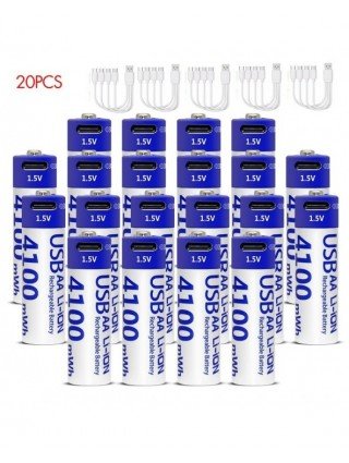 MATOV Highest Capacity 1.5V 4100mWh AA Rechargeable Battery USB