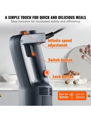 SucceBuy 16" Commercial Immersion Blender Heavy Duty Hand Mixer