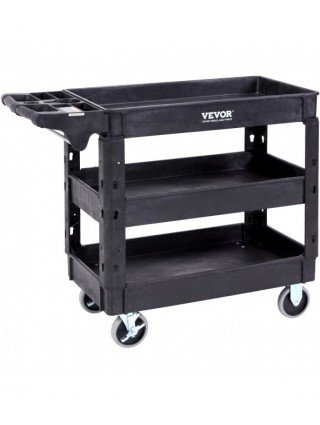 2/3 Shelf Utility Service Cart Heavy Duty with 360° Swivel