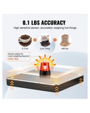 440lbs Digital Shipping Scale with Timer Tare Function HD LCD