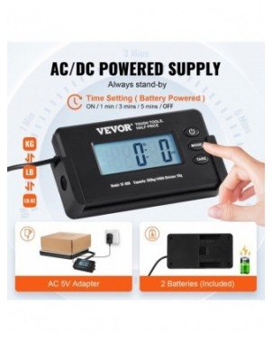 440lbs Digital Shipping Scale with Timer Tare Function HD LCD