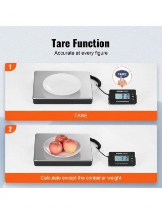 440lbs Digital Shipping Scale with Timer Tare Function HD LCD