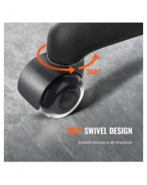 2/3 inch Set of 5 Office Chair Wheels Replacement Computer