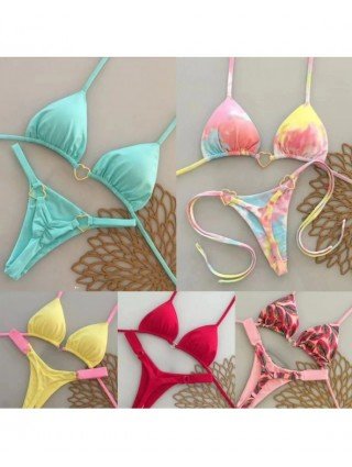 2026 new sexy multicolor bikini women's fashion split swimsuit
