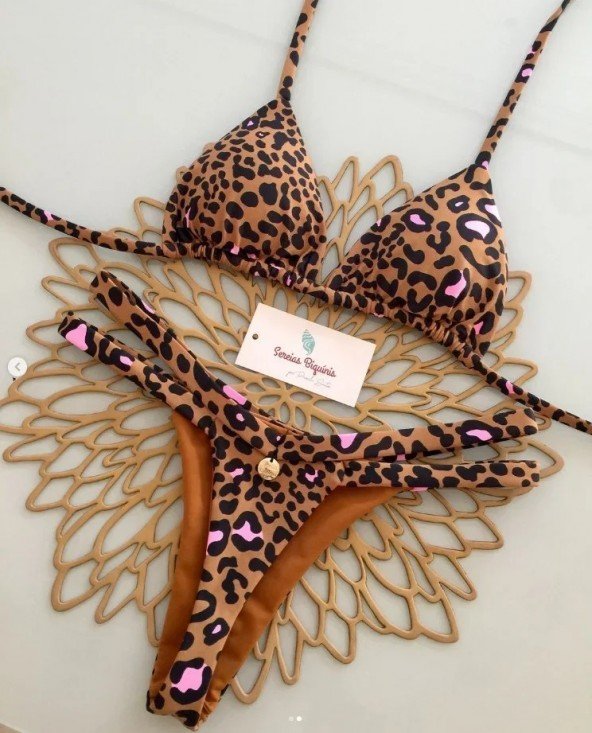 Print Sexy Bikini Sets Halter Lace-up Tops Thongs Beach Style