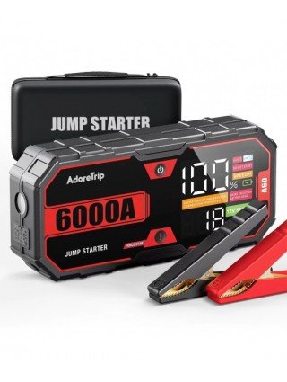 6000A 10000mAh Car Jump Starter Power Bank Portable 12V Auto