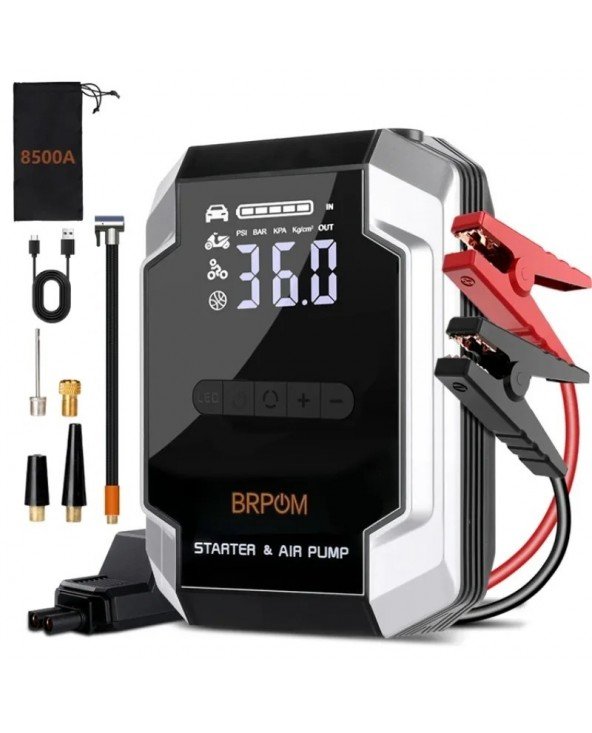 Car Jump Starter 26800mAh Power Bank 150PSI Pump Air Compressor