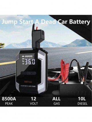 Car Jump Starter 26800mAh Power Bank 150PSI Pump Air Compressor