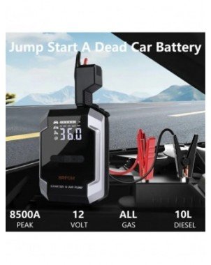 Car Jump Starter 26800mAh Power Bank 150PSI Pump Air Compressor