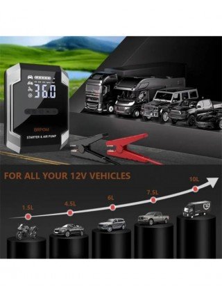 Car Jump Starter 26800mAh Power Bank 150PSI Pump Air Compressor