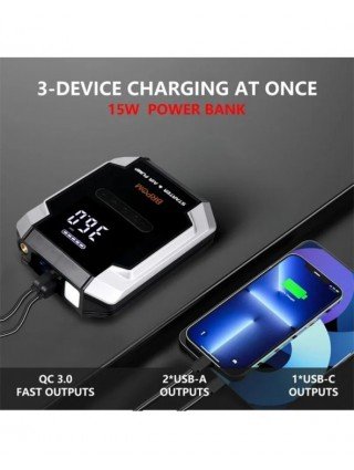 Car Jump Starter 26800mAh Power Bank 150PSI Pump Air Compressor