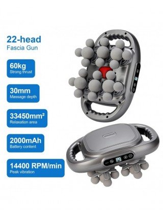 22-Head Fascia Gun High-Frequency Vibration Body Massage Gun