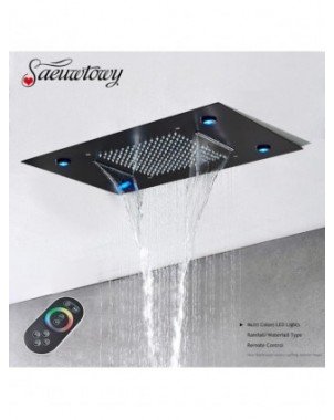 35*50cm Embed Ceiling LED Shower Head High Flow Shower Mixer