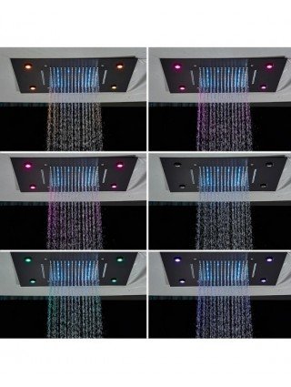 35*50cm Embed Ceiling LED Shower Head High Flow Shower Mixer